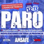 PARO Y MOVILIZACIÓN DE AMSAFE 12 Y 13 DE MARZO.-