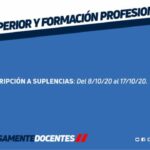 INSCRIPCIONES A SUPLENCIAS – SUPERIOR Y FORMACIÓN PROFESIONAL.-