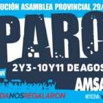 PARO DE AMSAFE 2Y 3 DE AGOSTO – ACCIONES DEPARTAMENTALES.-