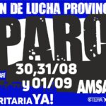 CONTINUIDAD DEL PLAN DE LUCHA PROVINCIAL: PARO DE AMSAFE POR PARITARIA YA!.-