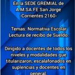 7 DE MARZO, 9 HS EN SAN JORGE – ACTUALIZACIÓN Y FORMACIÓN DOCENTE.-