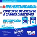 INSCRIPCIÓN CONCURSO DE ASCENSO A CARGOS DIRECTIVOS EN I.P.E. Y SECUNDARIA.-