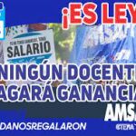 ES LEY: NINGÚN DOCENTE PAGARÁ IMPUESTO A LAS GANANCIAS.-