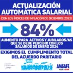 EXIGIMOS EL CUMPLIMIENTO TOTAL DEL ACUERDO PARITARIO 2023.-