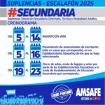 SECUNDARIA – INSCRIPCIONES A SUPLENCIAS.-