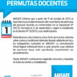INFORMACIÓN SOBRE PERMUTAS DOCENTES