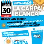 Carpa Blanca. Departamento San Martín
