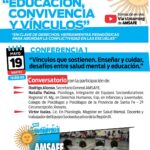 AMSAFE INVITA A PARTICIPAR DEL CICLO DE FORMACIÓN “EDUCACIÓN, CONVIVENCIA Y VÍNCULOS”